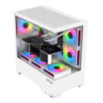 GABINETE RAPTOR THUNDER STRIKE TG X2 MID-TOWER RGB FAN X1 WHITE - Imagen 4