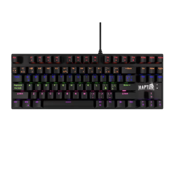 TECLADO RAPTOR FIRECLAW M87 MECANICO RETROILUMINADO SWITCH RED OUTEMU TKL