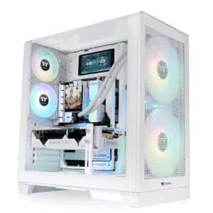 GABINETE TT VIEW 390 AIR MID- TG CURVO FAN X2 WHITE