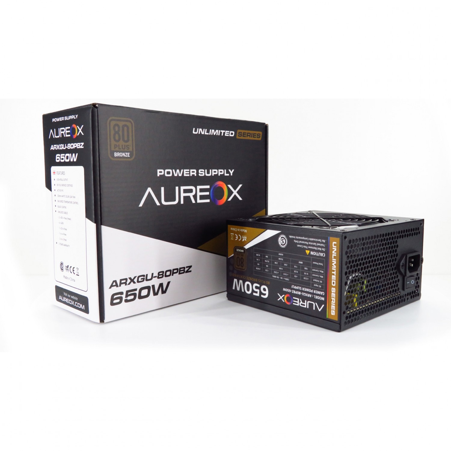 FUENTE GAMER AUREOX 650W BRONZE 80+