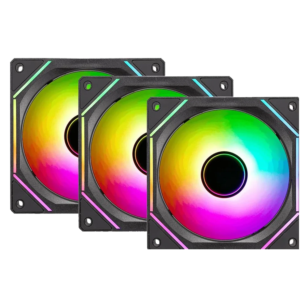 PACK DE 3 COOLERS FANS FORMULA V LINE AIR BRIDGE BLACK ARGB