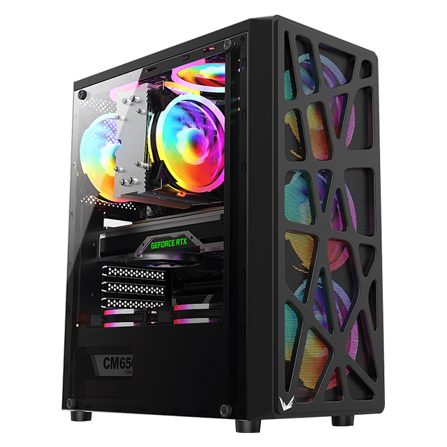 GABINETE GAMER FORMULA V LINE MANA BLACK (ATX 4 FANS COSMIC 12BK FRGB)