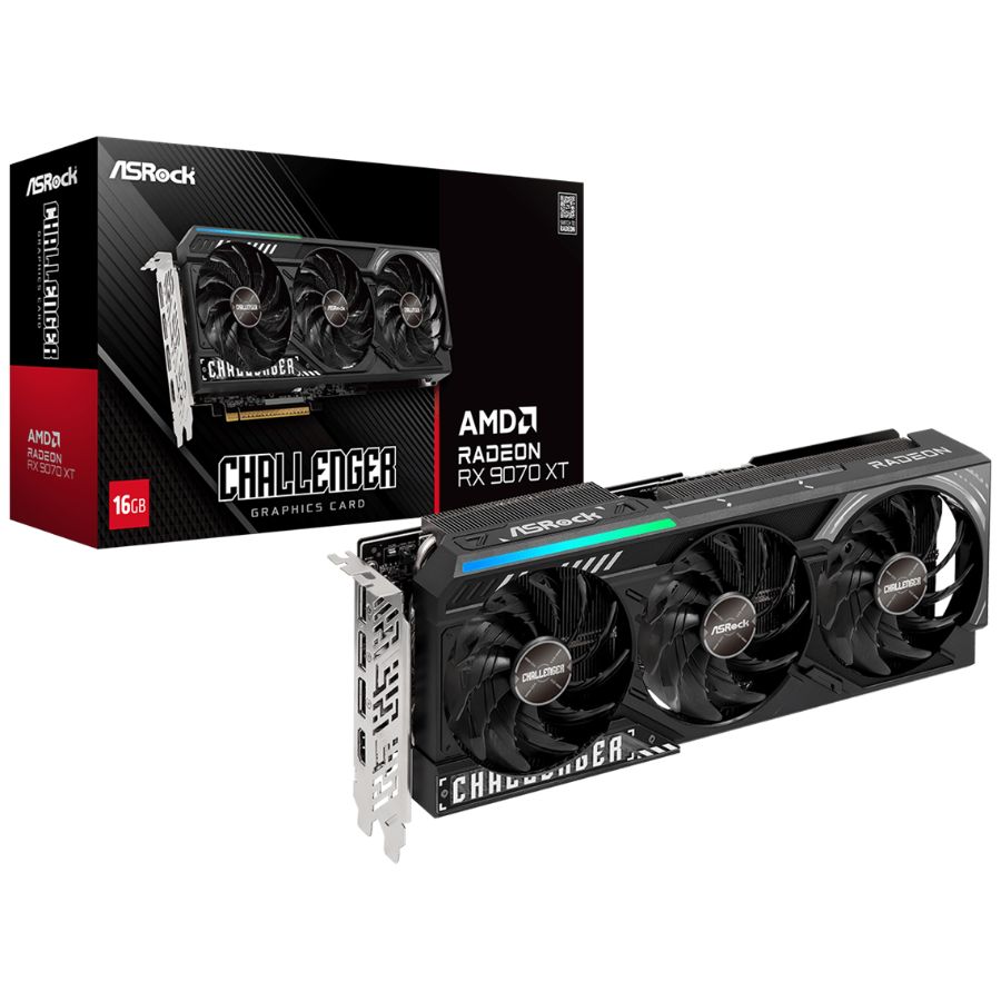 Placa-Video-Radeon-RX-9070-XT-16Gb-Asrock-Challenger_50615_1 PLACA DE VIDEO ASROCK RX9070XT 16GB CHALLENGER - Imagen 1