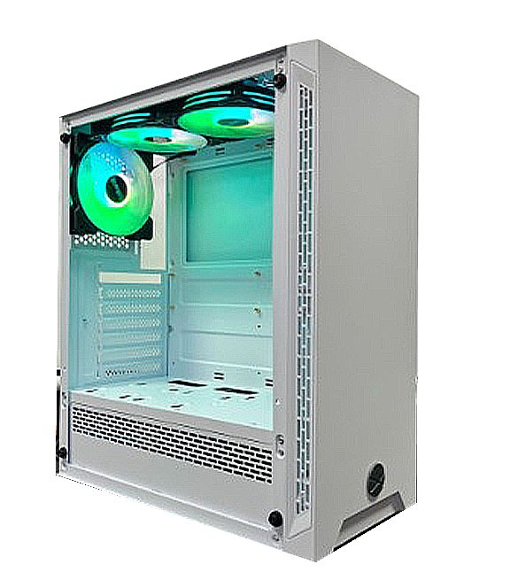 GABINETE-GAMER-SAIKANO-TX3-SNOW-WHITE-3-FANES-ARGB GABINETE GAMER SAIKANO TX3 SNOW WHITE 3 FANES ARGB - Imagen 1