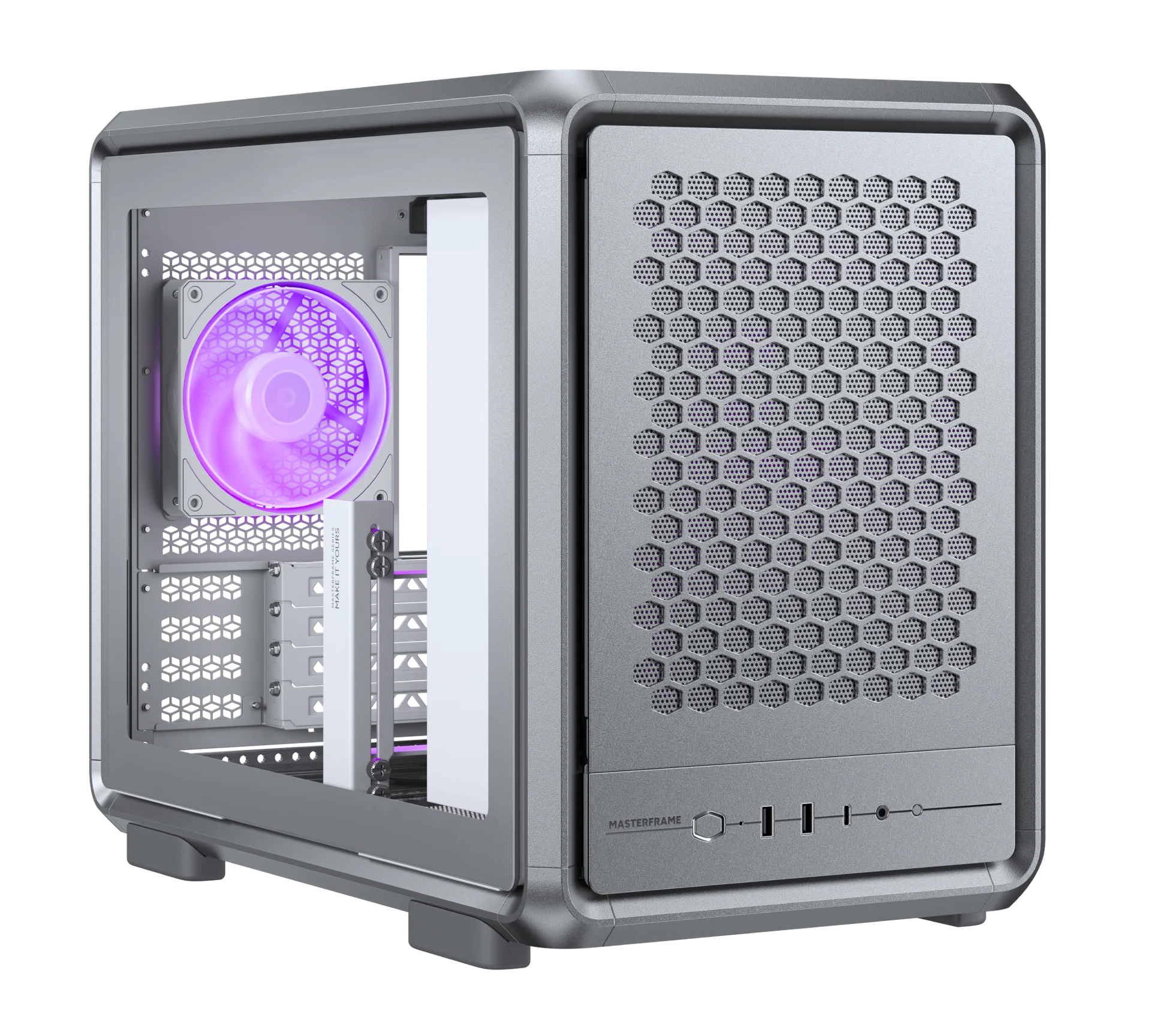 masterframe-400-mesh_series-img-02-2 GABINETE COOLER MASTER 400 MASTER FRAME MESH SILVER - Imagen 1