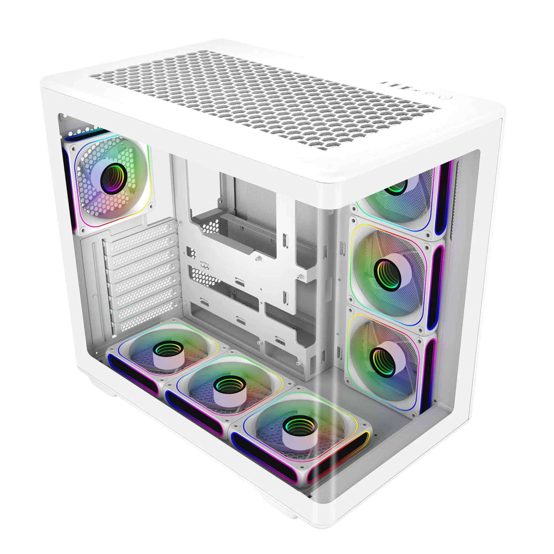 smart (1) GABINETE COOLER MASTER 600 ELITE WHITE ARGB S/COOLERS - Imagen 1