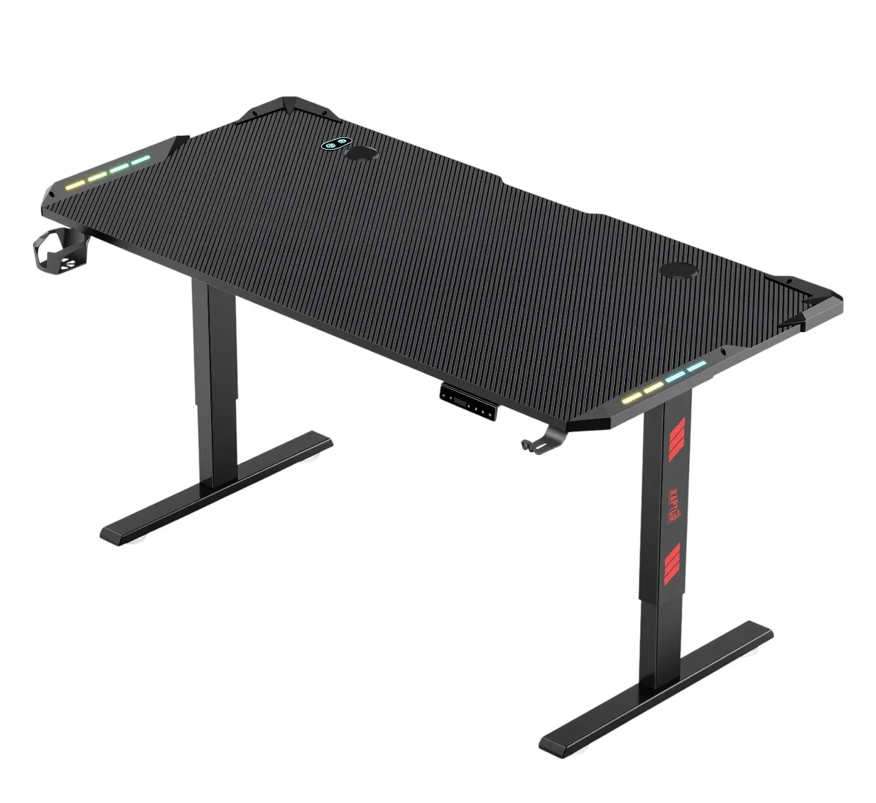 Escritorio Gamer Raptor Glow Station RGB ESCRITORIO GAMER RAPTOR GLOW STATION RGB 80KG ELEVACION - Imagen 1