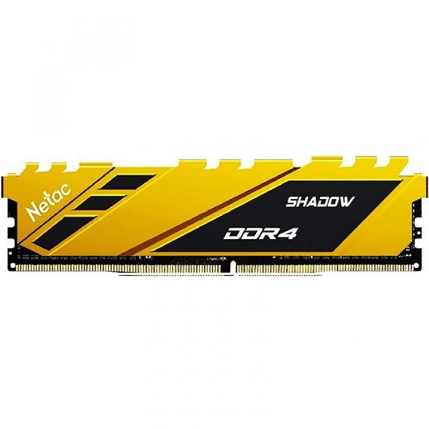 memoria-8gb-ddr4-3200-netac-shadow-c16-yellow-0 MEMORIA NETAC SHADOW DDR4 3200 8GB C16 GOLD YELLOW - Imagen 1