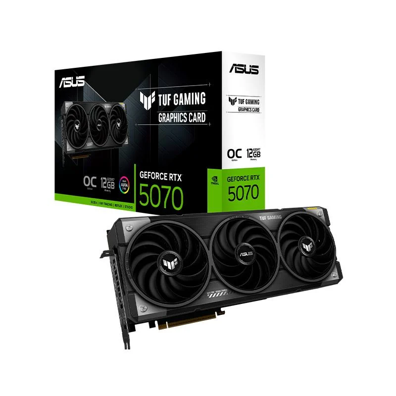 90YV0LZ0-M0AA00_800 PLACA DE VIDEO ASUS TUF RTX 5070 OC 12GB GAMING - Imagen 1