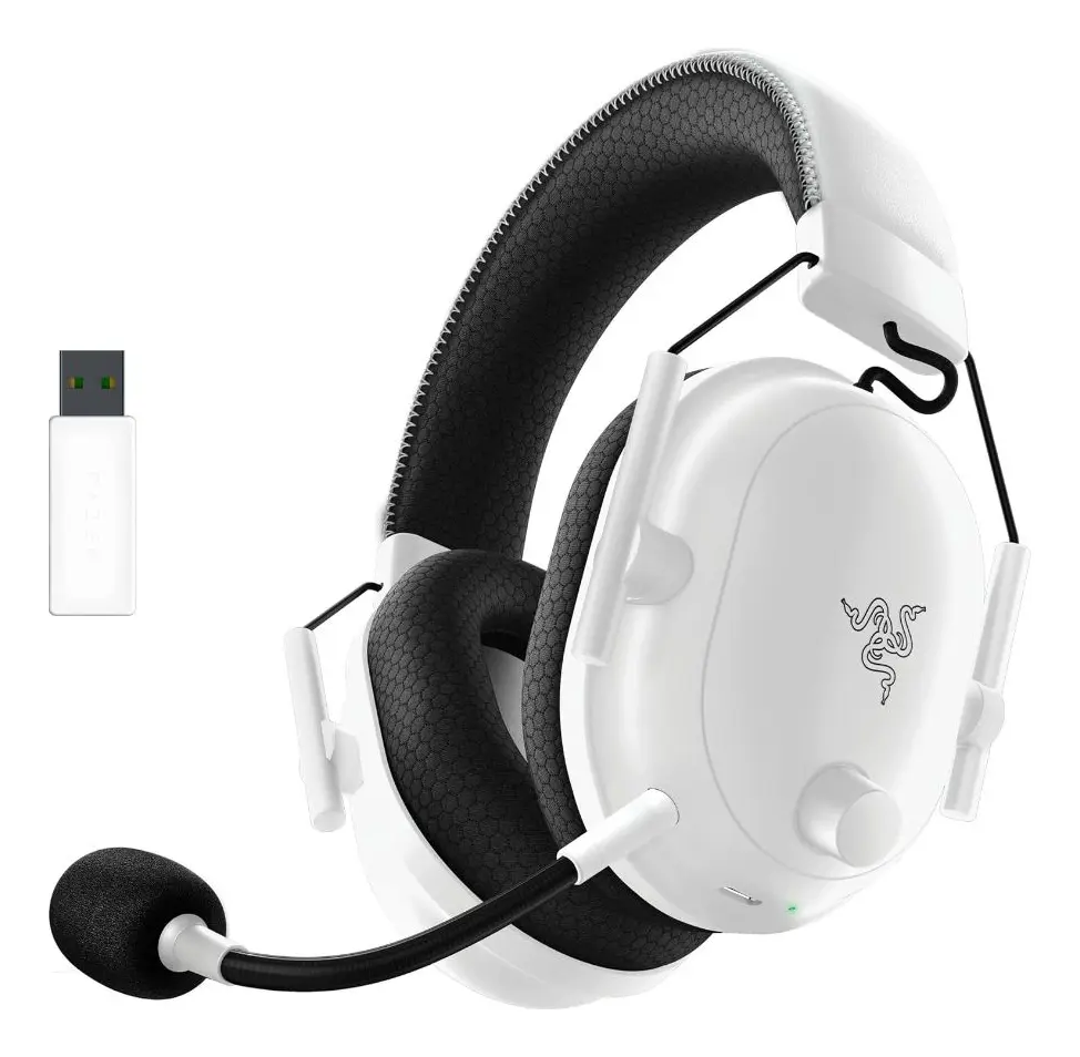 D_NQ_NP_2X_699727-MLA99995673867_112025-F AURICULAR GAMER RAZER BLACKSHARK V2 PRO WHITE HYPERSPEED WIRELESS +BT THX - Imagen 1