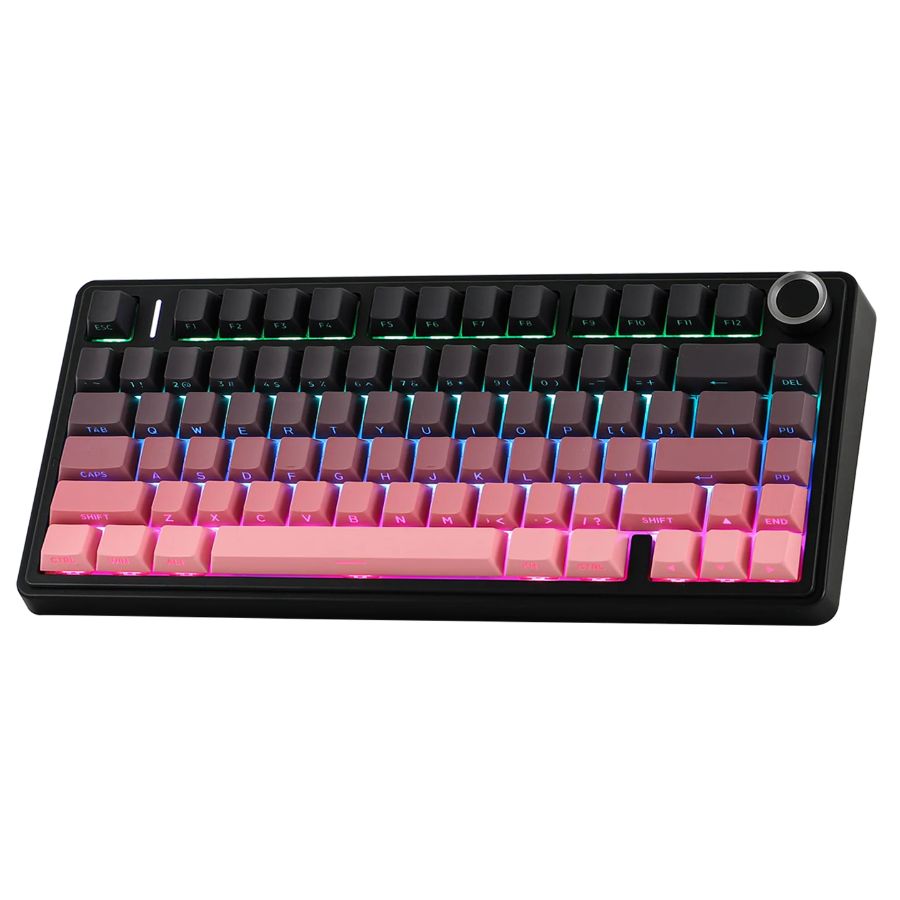Teclado-Gamer-Aula-F75-Negro-Rosa-Rgb-Sw-Reaper_51347_11 AULA F75 BLACK PINK DEGRADÉ WIRELESS 75% RGB - Imagen 1