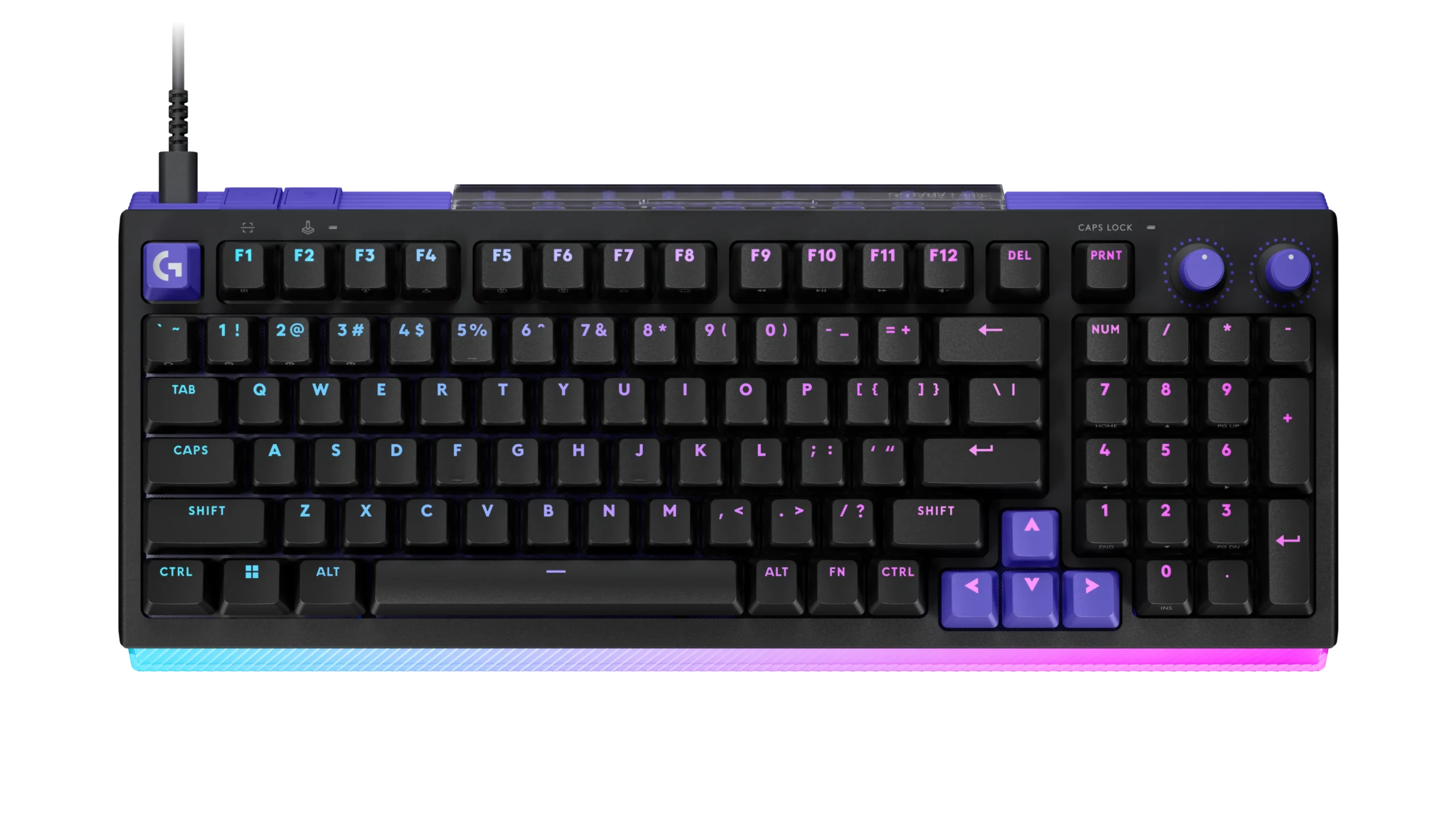 g512-x-98-black-top-angle-gallery-1 TECLADO LOGITECH G512 X BLACK MEC RGB WIFI - Imagen 1