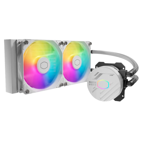 6948-cd3b74337fddb96f3417784222826308-480-0 WATER COOLER MASTER MASTERLIQUID 240 CORE NEX ARGB BLANCO - Imagen 1
