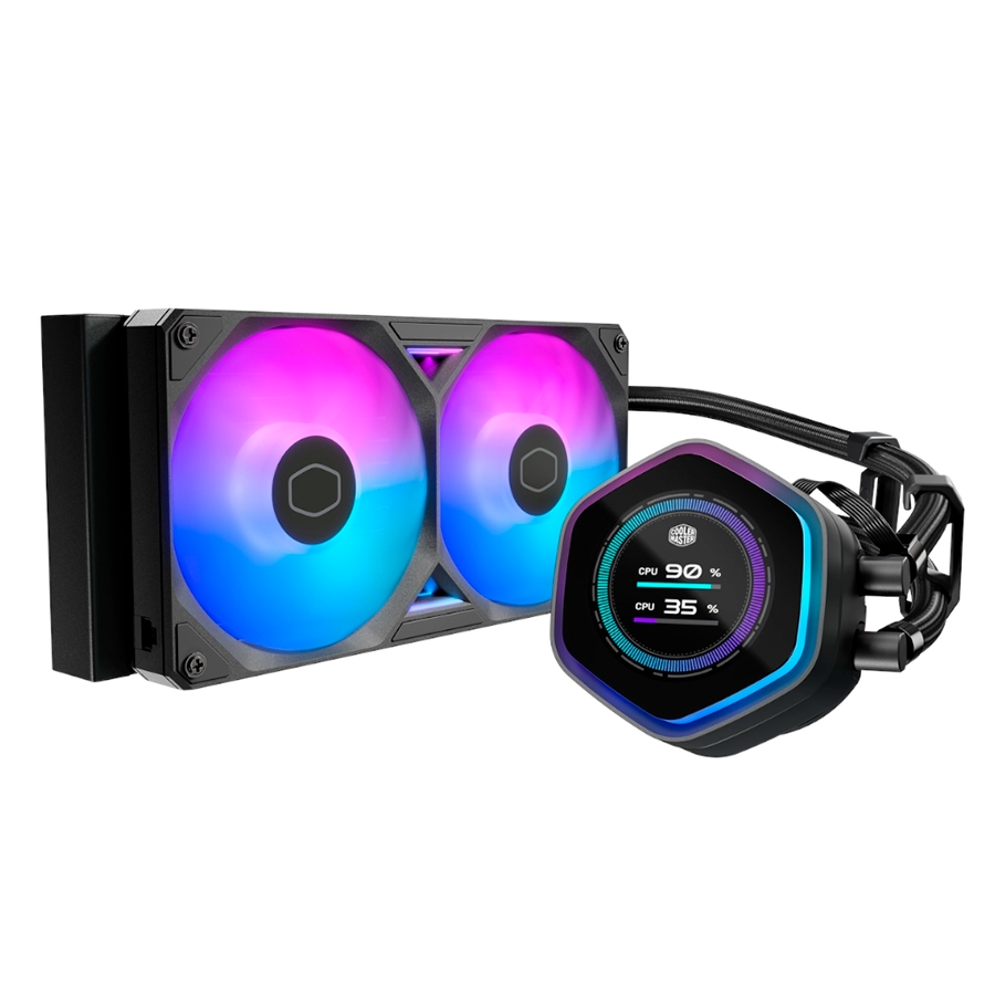 COO363 WATER COOLER MASTER MASTERLIQUID 240 ATMOS II LCD ARGB - Imagen 1