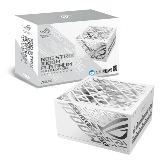 images (13) FUENTE ASUS ROG STRIX 1000W GAMING WHITE ATX 3.1 PCIE 5.1 80 PLUS PLATINUM - Imagen 1