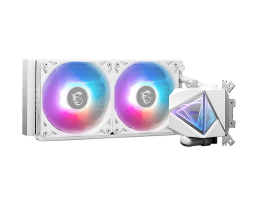 0000000000417340992350417340-1_800x800 WATER COOLING MSI MAG CORELIQUID I240 2X CPU COOLER 240MM WHITE - Imagen 1