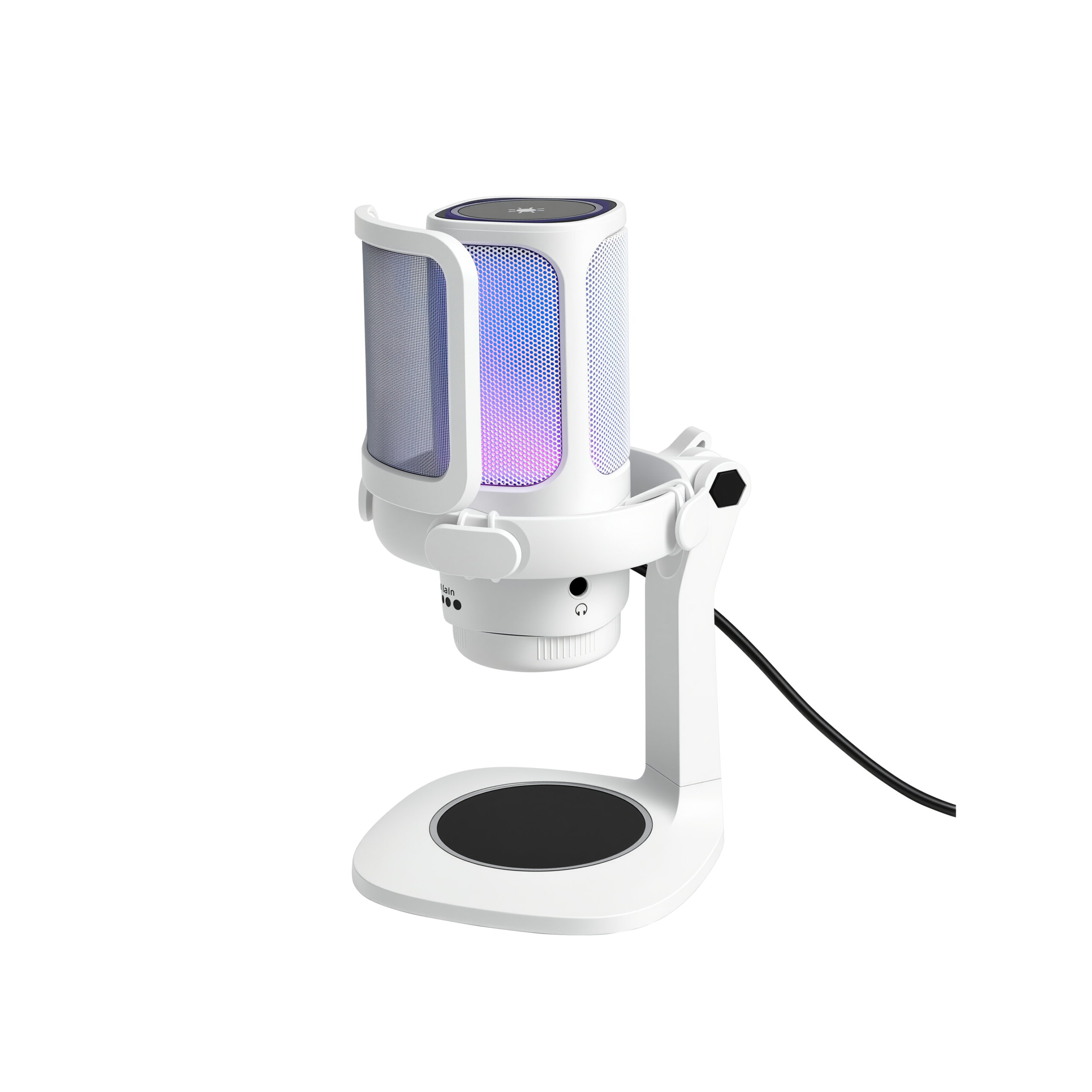 000000000041850140932Diseno-sin-titulo--2- MICROFONO RAPTOR VOX RGB USB P/STREAMING WHITE - Imagen 1