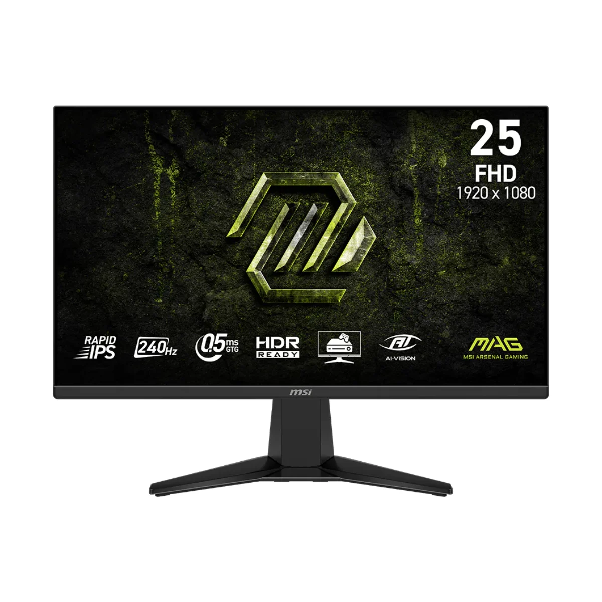 000000000041862839371ARtt--64- Monitor Gamer MSI 25"MAG 255F FHD IPS 240Hz 0.5ms Flat - Imagen 1