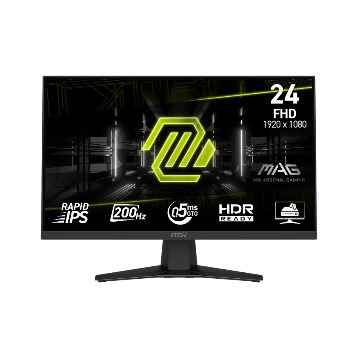 000000000041873869920ARtttt-8- MONITOR GAMER MSI 24" MAG 244F FHD RAPID IPS 200HZ 0.5MS FLAT 1XHDMI + 1XDP - Imagen 1