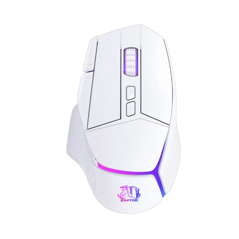 mouse-gamer-raptor-storm-grip-wireless-9-botones-24000-dpi-retroiluminado-white MOUSE RAPTOR STORM GRIP WIRELESS 9 BOTONES WHITE - Imagen 1